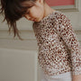Carlito Leopard Print Velvet Tee Blouse
